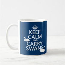 Mantenga tranquilo y lleve los cisnes - todos los  taza de café