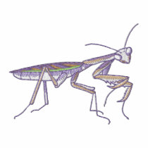 Mantis religiosa camisetas bordadas