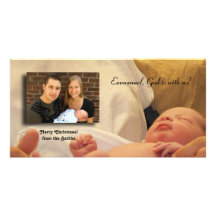 ¡Manuel, dios está con nosotros! Tarjetas Fotográficas Personalizadas