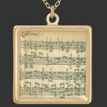 Manuscrito de Bach Chaconne para el violín a solas collares