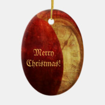 Manzana de las Felices Navidad y ornamento del rel Adorno