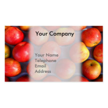 Manzanas brillantes rojas frescas para la venta tarjeta de visita