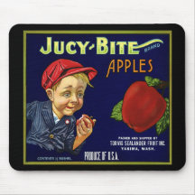 MANZANAS DE LA MORDEDURA DE JUCY ALFOMBRILLA DE RATÓN