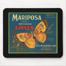 Manzanas del noroeste de lujo de Mariposa Alfombrillas De Raton