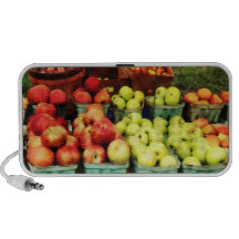 Manzanas en el mercado del granjero iPod altavoz