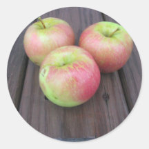 manzanas etiqueta redonda