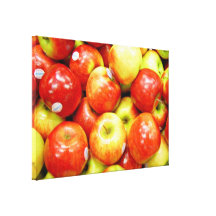 Manzanas rojas brillantes lona estirada galerias
