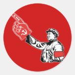 Mao - el comunismo es #1 pegatina redonda