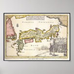 Mapa 1707 de Adams Japón Impresiones