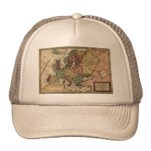 Mapa 1721 de Europa Gorro De Camionero