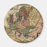 Mapa 1721 de Europa Imanes