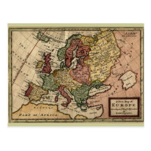 Mapa 1721 de Europa Tarjeta Postal