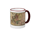 Mapa 1721 de Europa Tazas De Café