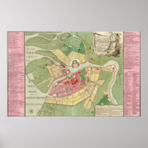 Mapa 1776 de St Petersburg en ruso y francés Impresiones