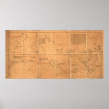 Mapa 1778 de la pieza de la costa de W. la Florida Poster