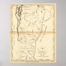 Mapa 1794 de Vermont Impresiones