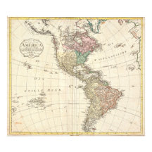 Mapa 1796 de Mannert del norte y de Suramérica Fotografias