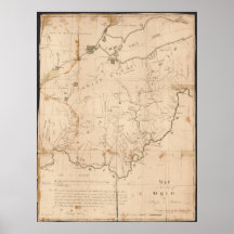 Mapa 1805 de Ohio Posters