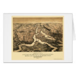 Mapa 1861 de Ohio y del río Misisipi Tarjetón
