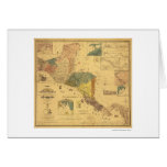 Mapa 1862 de America Central Felicitación
