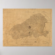 Mapa 1926 de Kahoolawe, Hawaii Impresiones