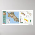 Mapa 1991 de Costa Rica Posters