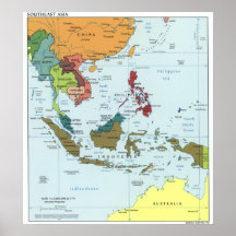 Mapa 2003 de Asia sudoriental Posters