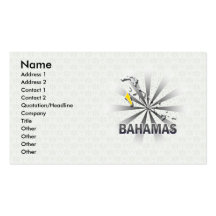 Mapa 2,0 de la bandera de Bahamas Tarjeta Personal
