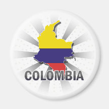 Mapa 2,0 de la bandera de Colombia Imán De Frigorifico