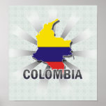 Mapa 2,0 de la bandera de Colombia Impresiones