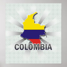 Mapa 2,0 de la bandera de Colombia Impresiones