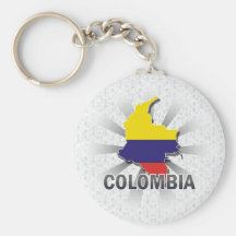 Mapa 2,0 de la bandera de Colombia Llaveros