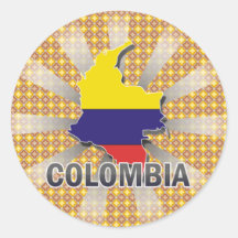 Mapa 2,0 de la bandera de Colombia Pegatina
