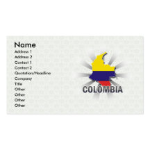 Mapa 2,0 de la bandera de Colombia Tarjeta De Visita