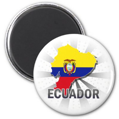 Mapa 20 de la bandera de Ecuador Iman Para Frigor fico por 