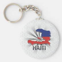 Mapa 2,0 de la bandera de Haití Llaveros Personalizados