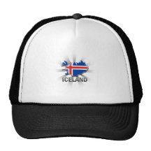 Mapa 2,0 de la bandera de Islandia Gorro De Camionero