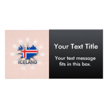 Mapa 2,0 de la bandera de Islandia Tarjetas Fotograficas