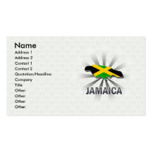 Mapa 2,0 de la bandera de Jamaica Tarjeta De Visita