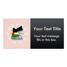 Mapa 2,0 de la bandera de Jordania Tarjeta Fotográfica