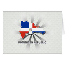 Mapa 2,0 de la bandera de la República Dominicana Tarjeta