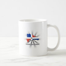 Mapa 2,0 de la bandera de la República Dominicana Tazas