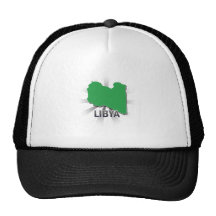 Mapa 2,0 de la bandera de Libia Gorras