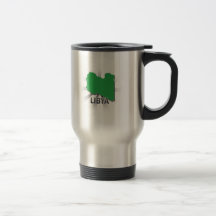 Mapa 2,0 de la bandera de Libia Tazas De Café
