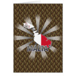 Mapa 2,0 de la bandera de Malta Tarjeta