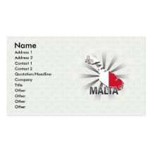 Mapa 2,0 de la bandera de Malta Tarjeta De Visita