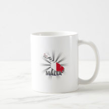 Mapa 2,0 de la bandera de Malta Taza