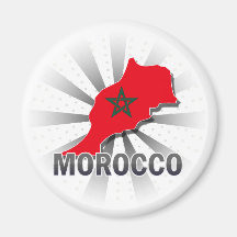 Mapa 2,0 de la bandera de Marruecos Iman Para Frigorífico
