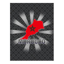 Mapa 2,0 de la bandera de Marruecos Postales