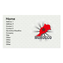 Mapa 2,0 de la bandera de Marruecos Tarjetas De Visita
